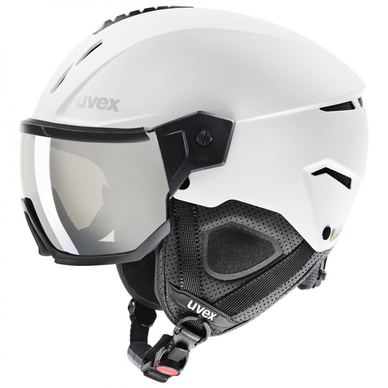 UVEX Instinct Visor Skihelm, Schwarz/Weiß, 56-58 cm (56/6/260/50)