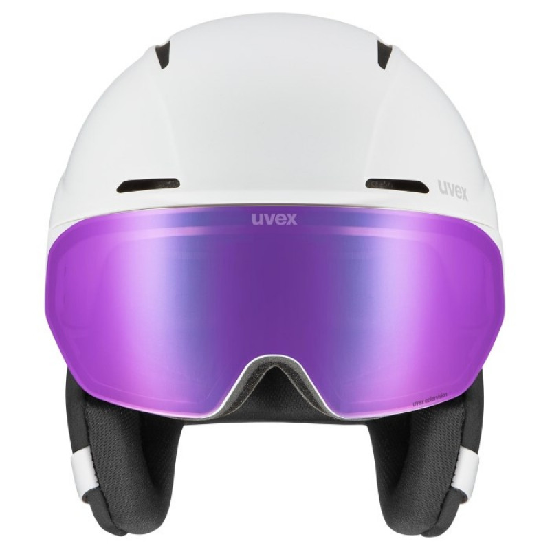 UVEX Horizon CV Skihelm, Weiß, 55-59 cm (56/6/341/11)