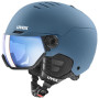UVEX Wanted Visor Skihelm, Stein/Blau, 58-61