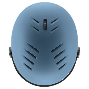 UVEX Wanted Visor Skihelm, Stein/Blau, 58-61