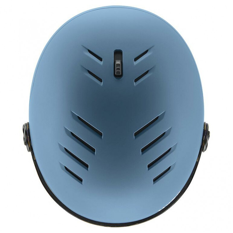 UVEX Wanted Visor Skihelm, Stein/Blau, 58-61