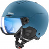 UVEX Wanted Visor Skihelm, Stein/Blau, 58-61