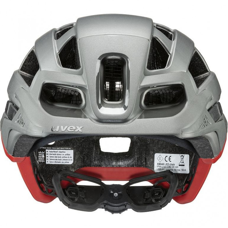 UVEX Finale Light 2.0 Fahrradhelm, Grau/Rot, 52-57