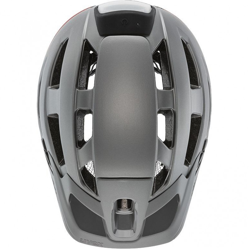 UVEX Finale Light 2.0 Fahrradhelm, Grau/Rot, 52-57