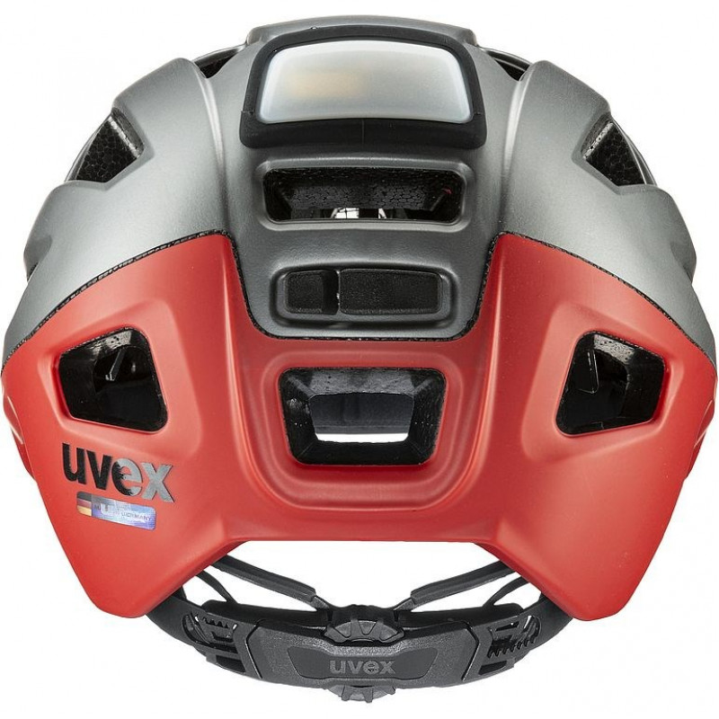 UVEX Finale Light 2.0 Fahrradhelm, Grau/Rot, 52-57
