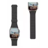 Urban Armor Gear UAG Pathfinder – beidseitiges magnetisches Silikonarmband für Apple Watch Series 4-6 & SE 1-3, 44mm / Series 7-9, 45mm / Series 10-11, 46mm / Ultra 1-3, 49mm (ash/lava)