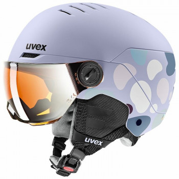 UVEX Rocket jr. Visor Kinder-Skihelm 54-58, Lavendel