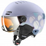 UVEX Rocket jr. Visor Kinder-Skihelm 54-58, Lavendel