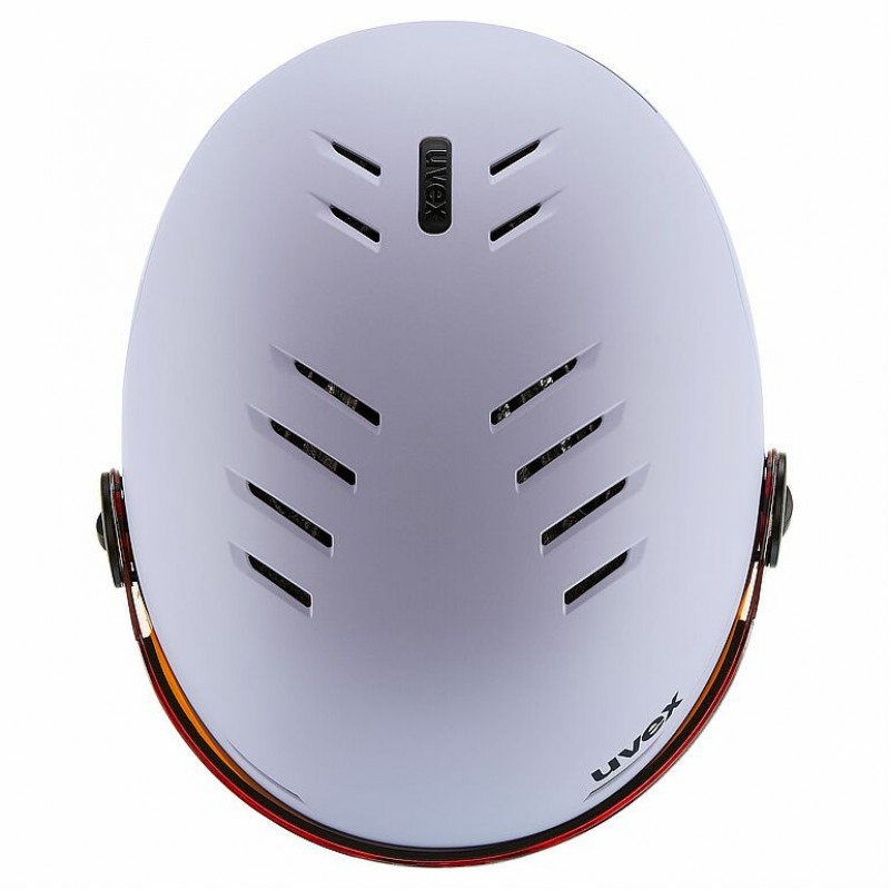 UVEX Rocket jr. Visor Kinder-Skihelm 54-58, Lavendel