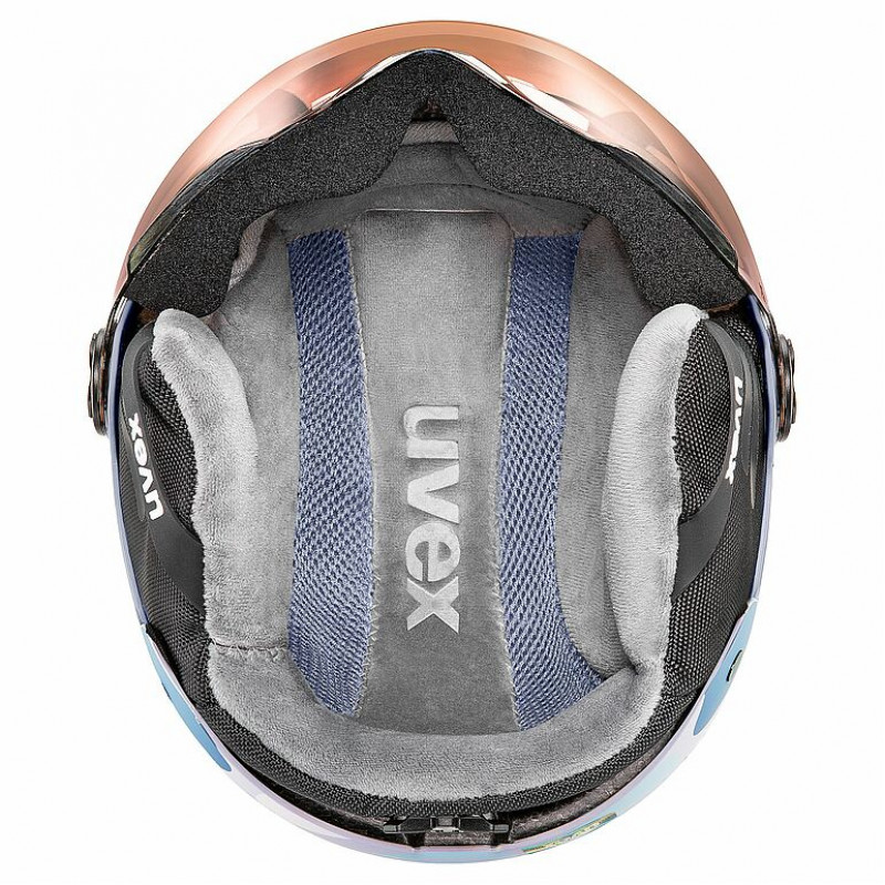 UVEX Rocket jr. Visor Kinder-Skihelm 54-58, Lavendel