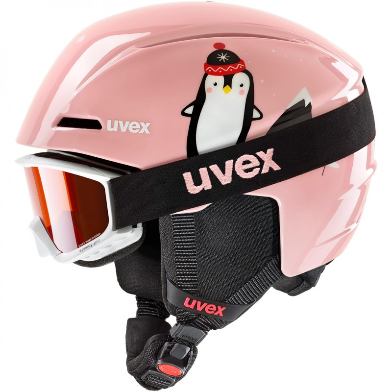 UVEX Viti Kinder-Skihelm-Set 46-50, Rosa