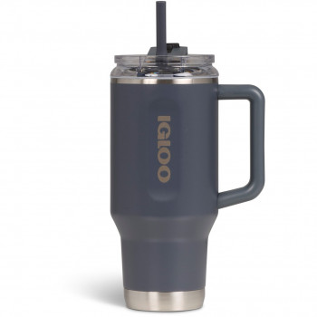 Igloo Travel Mug 32 OZ (0,95 l) Thermobecher mit Strohhalm, Carbonite