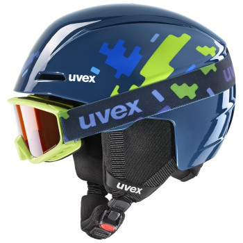UVEX Viti Set Kinder-Skihelm, Blau, 46-50 (56/S/317/11)