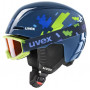 UVEX Viti Set Kinder-Skihelm, Blau, 46-50 (56/S/317/11)