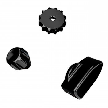 Ascher Racing Knob Kit Pro für Sim-Racing-Lenkräder, Stealth Black