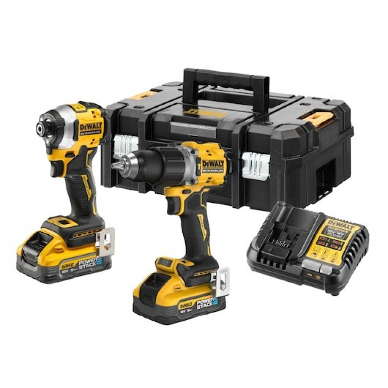 DeWalt DCK2050H2T-QW Werkzeug-Kombi-Set DCD805 + DCF850, 18 V, 2 x 5,0 Ah Akku