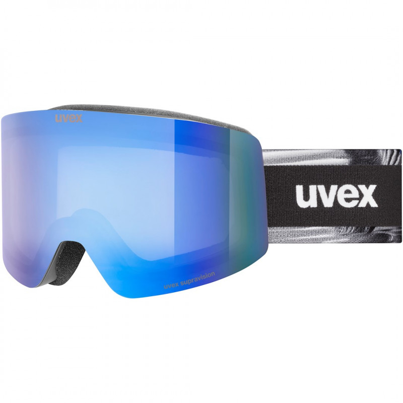 UVEX Provoqe FM Skibrille, schwarz, blaue Scheibe