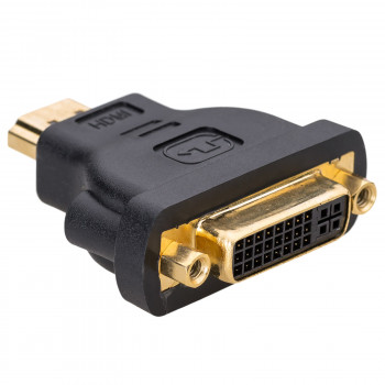Akyga AK-AD-02 Adapter DVI-I 24+5 Buchse auf HDMI Stecker, Schwarz