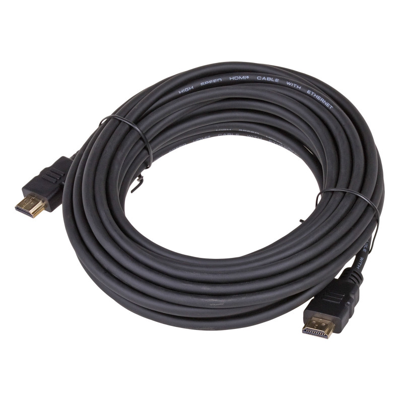 Akyga AK-HD-100A HDMI 1.4 High-Speed-Kabel mit Ethernet, 10 m, Schwarz