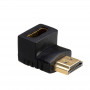 Akyga AK-AD-01 HDMI-Adapter Stecker auf Buchse, 90° nach oben gewinkelt, Schwarz