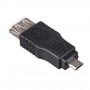 Akyga AK-AD-08 OTG-Adapter USB-A Buchse auf Micro-USB Stecker, Schwarz