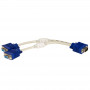 Akyga AK-AD-20 VGA (M) auf 2x VGA (F) Splitterkabel, 15 cm, Weiß
