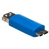 Akyga AK-AD-25 USB-A 3.0 (F) auf Micro USB-B 3.0 (M) OTG-Adapter, blau