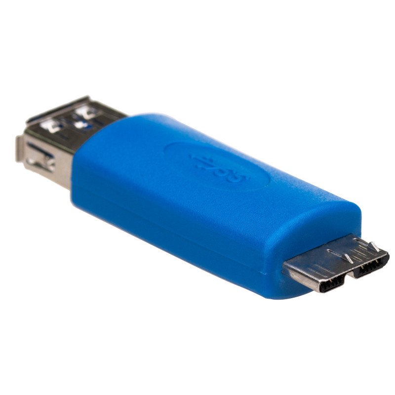 Akyga AK-AD-25 USB-A 3.0 (F) auf Micro USB-B 3.0 (M) OTG-Adapter, blau