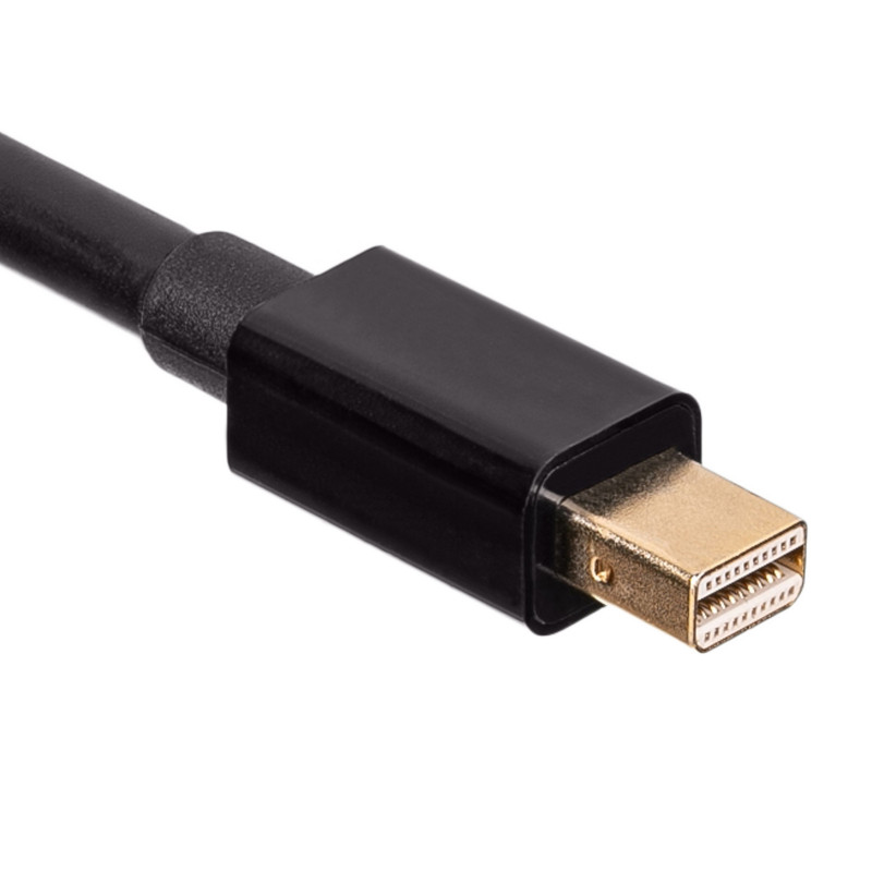 Akyga AK-AV-15 DisplayPort (Stecker) auf Mini DisplayPort (Stecker) Kabel, 1,8 m, Schwarz