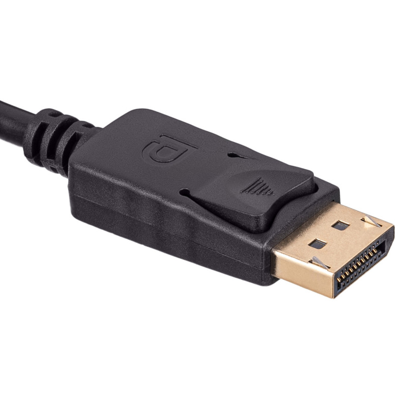 Akyga AK-AV-15 DisplayPort (Stecker) auf Mini DisplayPort (Stecker) Kabel, 1,8 m, Schwarz
