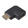 Akyga AK-AD-45 HDMI-Adapter (Stecker auf Buchse), 90° nach links abgewinkelt, Schwarz
