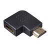 Akyga AK-AD-45 HDMI-Adapter (Stecker auf Buchse), 90° nach links abgewinkelt, Schwarz