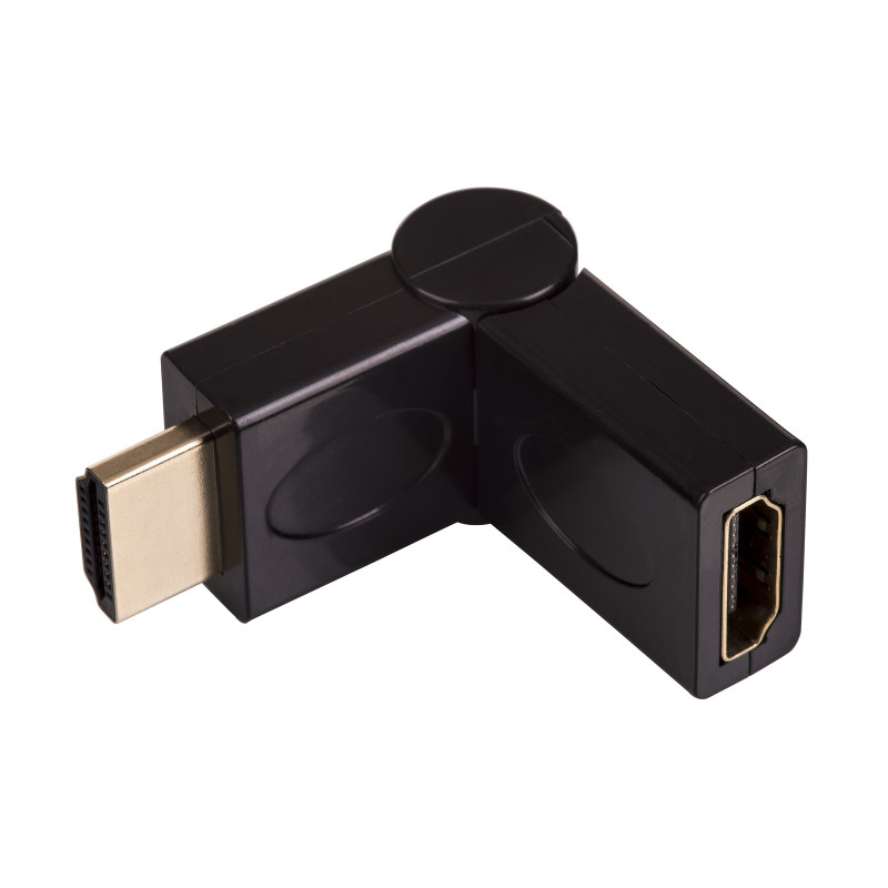 Akyga AK-AD-40 HDMI (M) auf HDMI (F) 180° drehbarer Winkeladapter, Schwarz