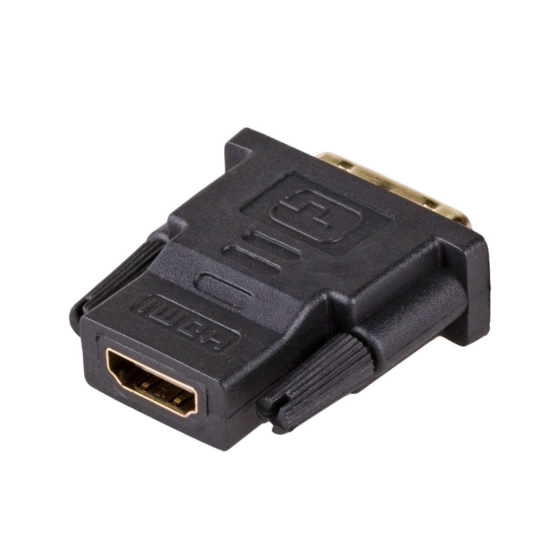 Akyga AK-AD-41 HDMI (F) auf DVI-D 24+1 (M) Adapter, Schwarz