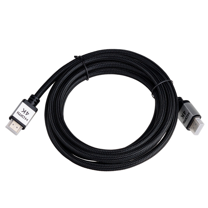 Akyga AK-HD-30P HDMI-Kabel v2.0, High Speed mit Ethernet, 4K, 3 m, Schwarz