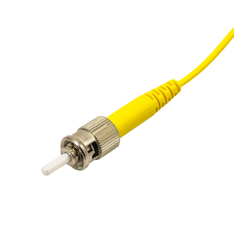 Akyga AK-FC-03 ST-auf-ST Simplex Single-Mode Glasfaser-Patchkabel, 14 m, Gelb