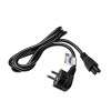 Akyga AK-NB-01A Notebook-Netzkabel CEE 7/7 auf IEC C5 (Kleeblatt), 3x 0,5 mm², 1,5 m, Schwarz