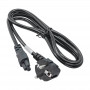Akyga AK-NB-01C Notebook-Netzkabel CEE 7/7 auf IEC C5, Kupfer 3x0,75 mm², 1,5 m, Schwarz
