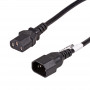 Akyga AK-PC-11A Strom-Verlängerungskabel IEC C14 auf IEC C13, CCA 3x0,5 mm², 5 m, Schwarz