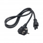 Akyga AK-NB-08A Notebook-Netzkabel CEE 7/7 auf IEC C5, CCA 3x0,5 mm², 1 m, Schwarz