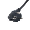 Akyga AK-NB-08A Notebook-Netzkabel CEE 7/7 auf IEC C5, CCA 3x0,5 mm², 1 m, Schwarz