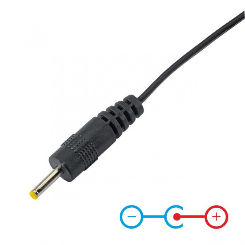 Akyga AK-DC-02 Stromkabel USB-A Stecker auf DC 2,5 x 0,7 mm Stecker, 0,8 m, Schwarz
