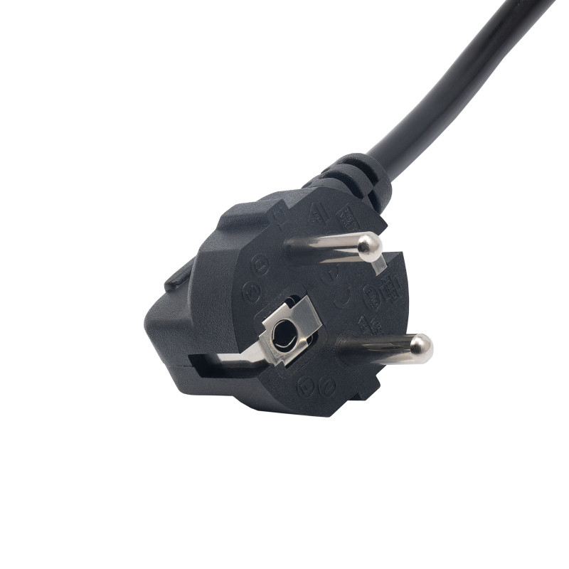 Akyga AK-NB-02A Netzkabel für Dell Notebook-Netzteile, CEE 7/7 auf 3-polig flach, 3x 0,5 mm², 1,5 m, Schwarz