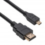 Akyga AK-HD-15R HDMI-auf-Micro-HDMI-Kabel v1.4, 1,5 m, Schwarz