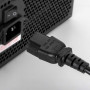 Akyga AK-PC-03A IEC C14 auf IEC C13 Stromverlängerungskabel, 3x 0,5 mm², 1,8 m, Schwarz