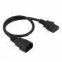 Akyga AK-PC-14A IEC C14 auf IEC C13 Stromverlängerungskabel, 3x 0,5 mm², 0,5 m, Schwarz