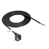 Akyga AK-OT-01S CEE 7/7 Netzkabel mit offenem Ende, 3x 1,5 mm² Kupfer, 1,5 m, Schwarz
