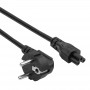 Akyga AK-NB-10C Notebook-Netzkabel CEE 7/7 auf IEC C5, 3x 0,75 mm² Kupfer, 3 m, Schwarz