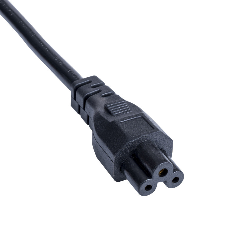 Akyga AK-NB-10C Notebook-Netzkabel CEE 7/7 auf IEC C5, 3x 0,75 mm² Kupfer, 3 m, Schwarz