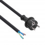 Akyga AK-OT-02S CEE 7/7 Gummi-Netzkabel mit offenem Ende, H05RR-F 3x 1,5 mm², 1,8 m, Schwarz